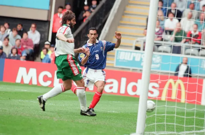 Framed Print : France 3-1 Bulgaria, Euro 1996 Group B match at St James Park, Newcastle Framed Print : France 3-1 Bulgaria, Euro 1996 Group B match at St James Park, Newcastle