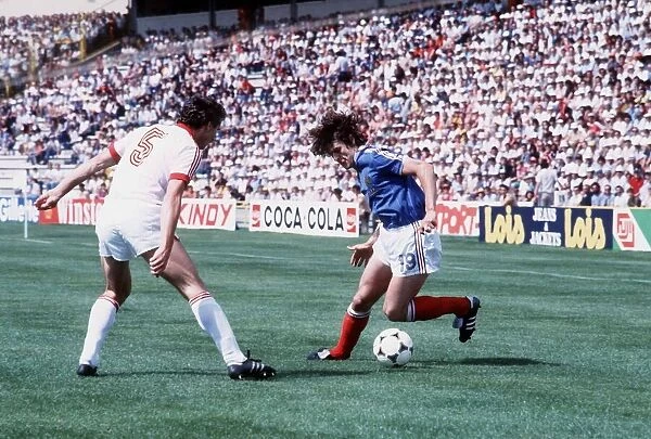 France v Czechoslovakia World Cup 1982 football Didier Six of France