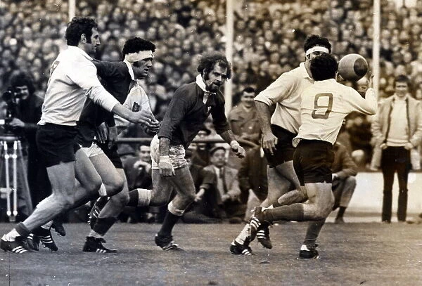 France v Wales, Paris. 27th March 1971. Mervyn Davies and John Taylor
