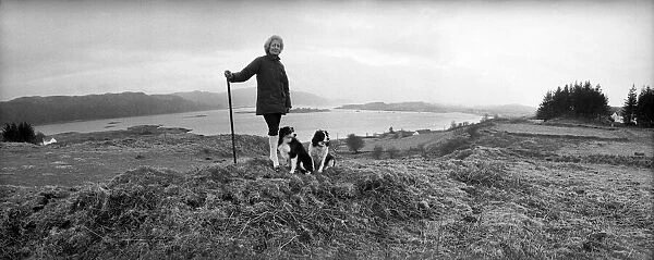 Frances Shand Kydd, mother of Princess Diana, Princess of Wales, pictured in Oban