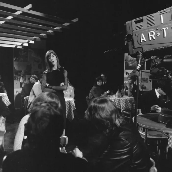 Framed Print : Francoise Hardy, french singer, makes a guest appearance on ITV music show They