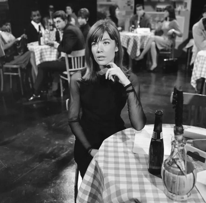Framed Print : Francoise Hardy, french singer, makes a guest appearance on ITV music show They Framed Print : Francoise Hardy, french singer, makes a guest appearance on ITV music show They