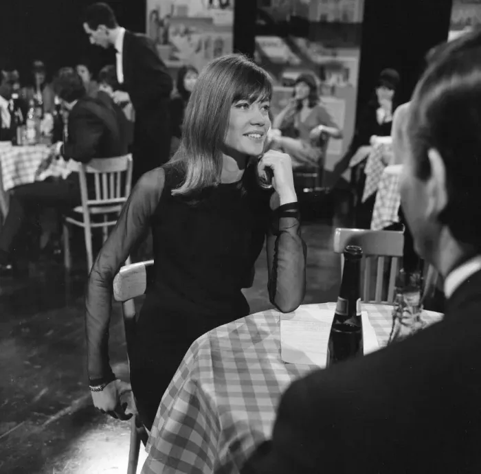 Framed Print : Francoise Hardy, french singer, makes a guest appearance on ITV music show They Framed Print : Francoise Hardy, french singer, makes a guest appearance on ITV music show They