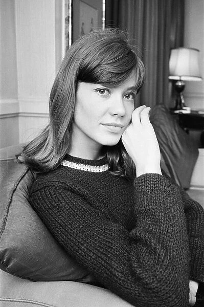 Francoise Hardy, french singer aged 19 years old, in the UK to promote four new records