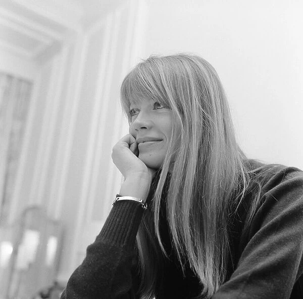 Francoise Hardy, french singer pictured in her hotel room, London, 3rd November 1966