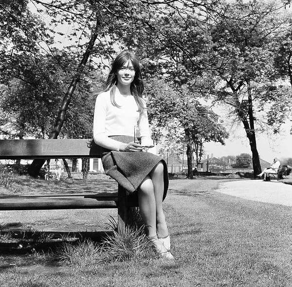 Francoise Hardy, french singer, pictured in Platt Fields Park, Fallowfield, Manchester