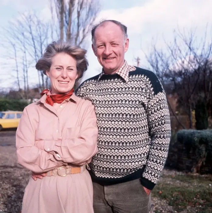 Framed Print : Frank Bough TV Presenter with his wife Nesta Bough Circa 1980