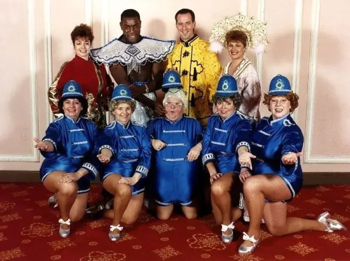  : Frank Bruno Former Boxer with comedian Michael Barrymore comedian and Roly Poly