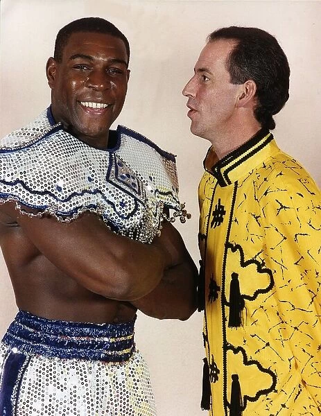 Frank Bruno boxer in panto with comedian Michael Barrymore