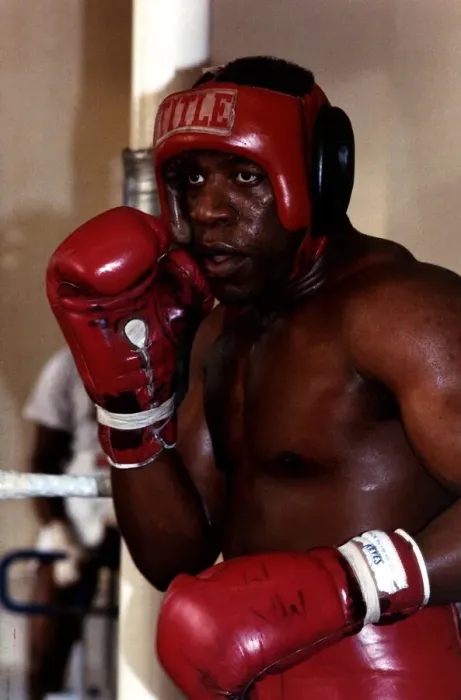 Framed Print : Frank Bruno Boxer In training Framed Print : Frank Bruno Boxer In training
