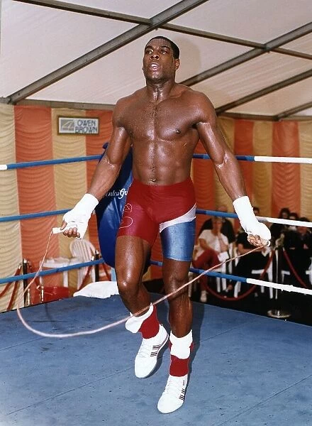 Frank Bruno Boxer in training session