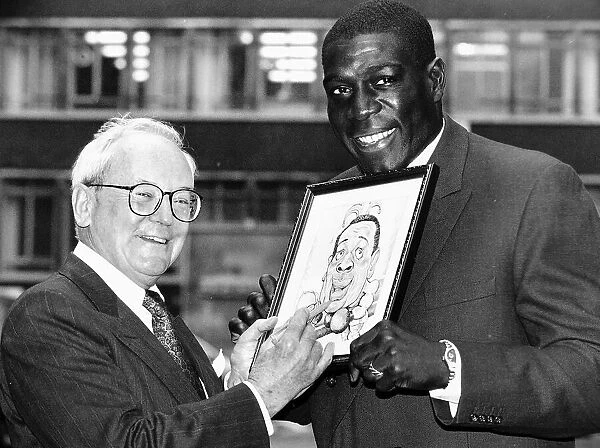 Frank Bruno Boxing receives the Cartoonists Club Joker of the Year Award 1993 from his