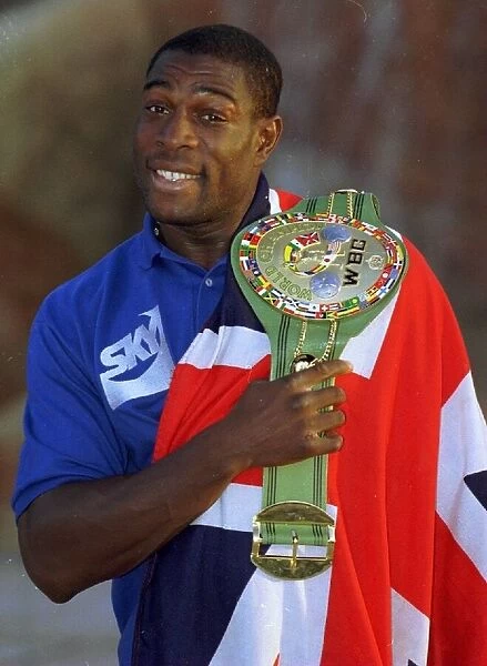 Frank Bruno flies the flag in Las Vegas ready for his world championship defending fight