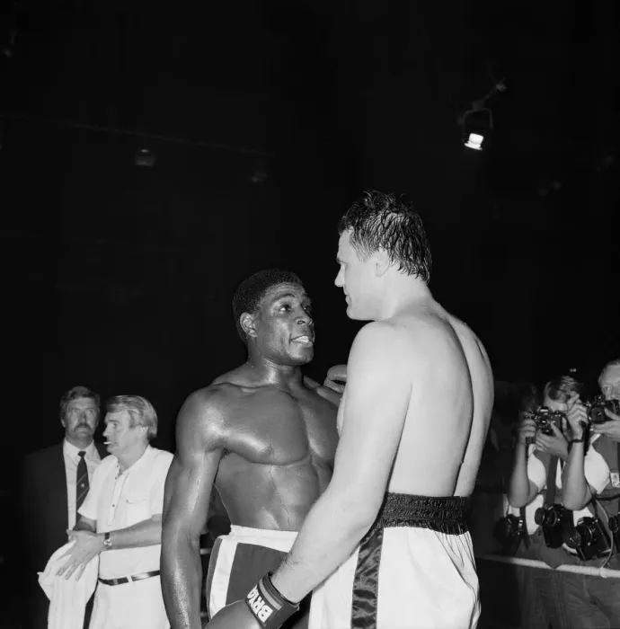 Framed Print : Frank Bruno vs. Anders Eklund for the European Heavyweight Title