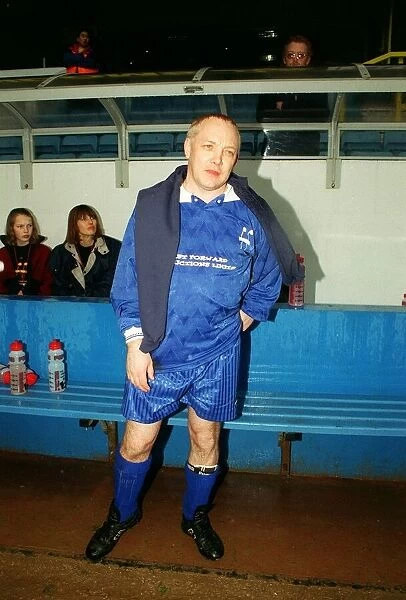 Frank Maloney Boxing Promoter November 1996. Playing in a charity football match