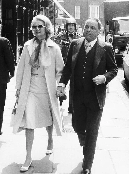 Frank Sinatra with Barbara Marx shopping
