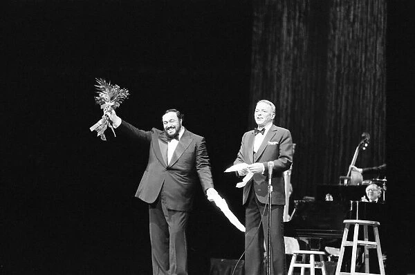 Frank Sinatra and Luciano Pavarotti, benefit for Memorial Sloan-Kettering Cancer Center