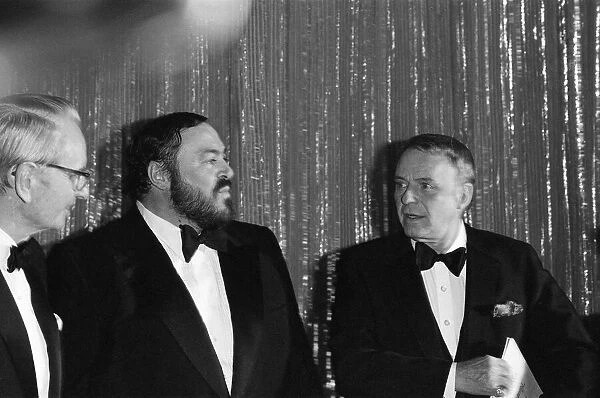 Frank Sinatra and Luciano Pavarotti, benefit for Memorial Sloan-Kettering Cancer Center