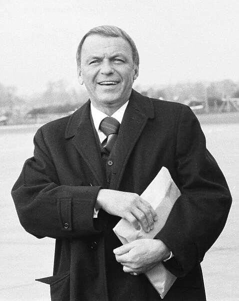 Frank Sinatra seen here arriving at Gatwick Airport in his Gulfstream private jet