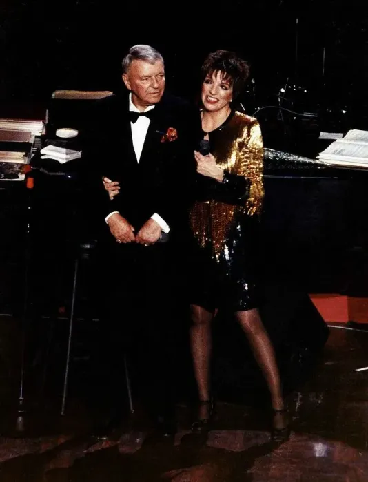 Framed Print : Frank Sinatra singer and actor with Liza Minneli April 1989 Framed Print : Frank Sinatra singer and actor with Liza Minneli April 1989