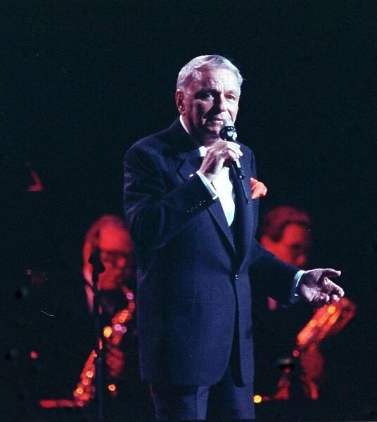 Frank Sinatra on stage in concert July 1990 Ibrox Glasgow
