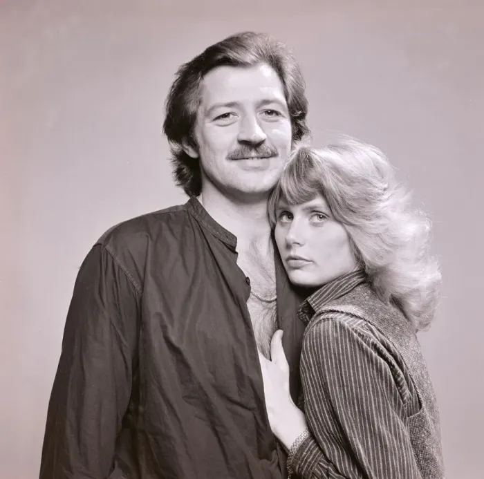 Framed Print : Frank Worthington ex England and Bolton Wanderers footballer seen here with his wife Framed Print : Frank Worthington ex England and Bolton Wanderers footballer seen here with his wife