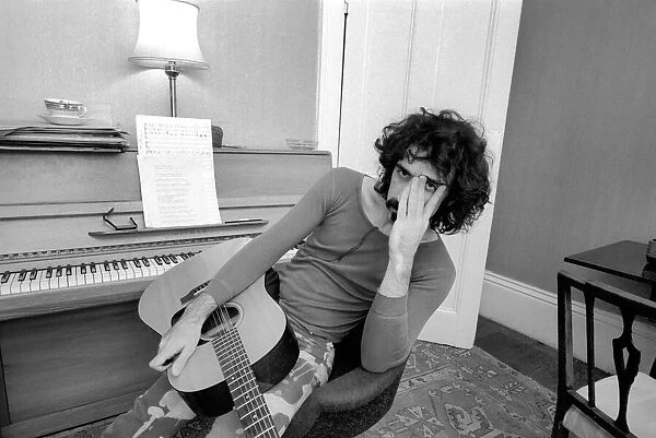 Frank Zappa Composer and musician seen here at home. January 1971 71-00141-001