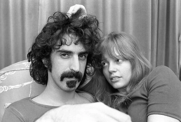 Frank Zappa Composer and musician and wife Gail. January 1971 71-00141-005