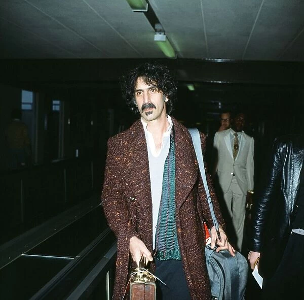 Frank Zappa at Heathrow Airport. 5th January 1983