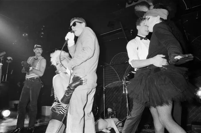 Framed Print : Frankie Goes To Hollywood performing at Camden Palace, London. 24th November 1983 Framed Print : Frankie Goes To Hollywood performing at Camden Palace, London. 24th November 1983