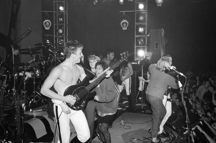 Framed Print : Frankie Goes To Hollywood, performing in Washington during their US tour