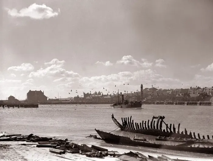 Framed Print : A Fraserburgh Herring boat returns to port escorted by a squadron of sea gulls Framed Print : A Fraserburgh Herring boat returns to port escorted by a squadron of sea gulls