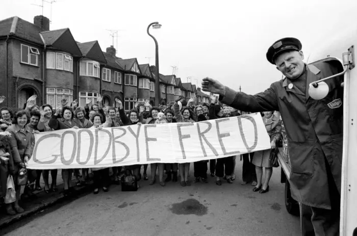 Framed Print : Fred the Milkman Retires: For twenty-one years Fred Horton has been delivering milk to Framed Print : Fred the Milkman Retires: For twenty-one years Fred Horton has been delivering milk to