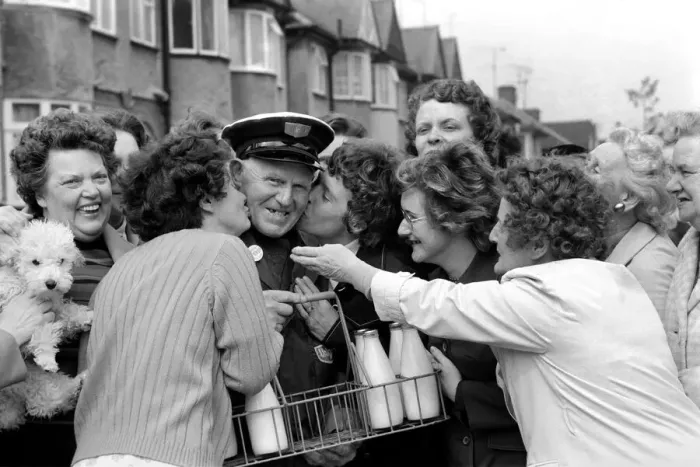 Framed Print : Fred the Milkman Retires: For twenty-one years Fred Horton has been delivering milk to Framed Print : Fred the Milkman Retires: For twenty-one years Fred Horton has been delivering milk to