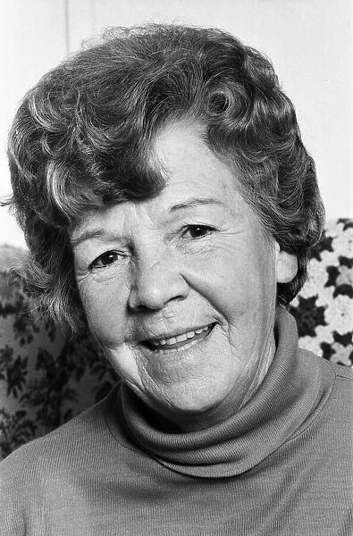 Freda Parkinson, mother of TVs Michael Parkinson. February 1981