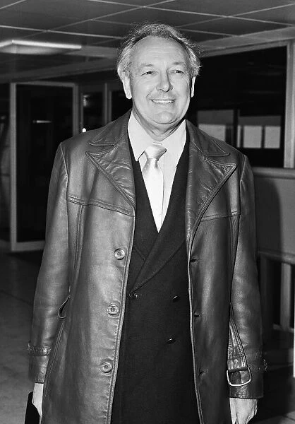 Freddie Laker head of Laker Airways, pictured arriving at Heathrow airport, London
