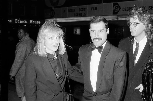 Freddie Mercury and Mary Austin, in London, 31st January 1986