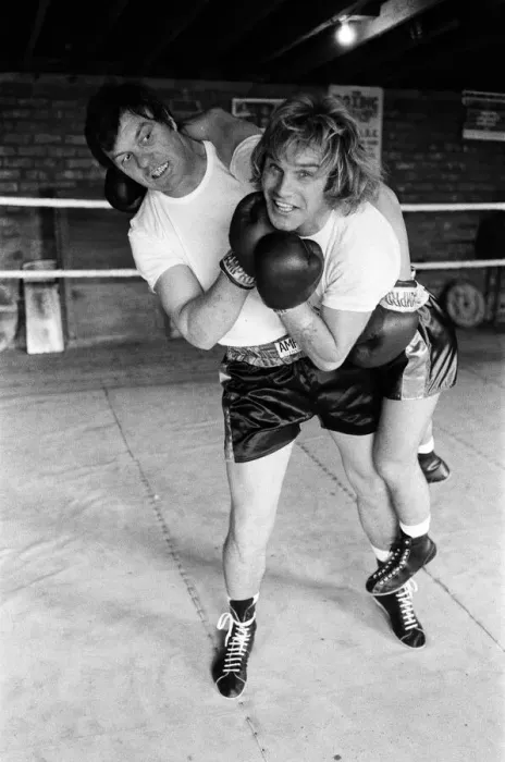 Framed Print : Freddie Starr is in training for a verbal punch-up with world heavyweight champion