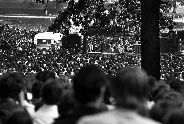 Free concert in Hyde Park by Blind Faith, the band formed by Eric Clapton