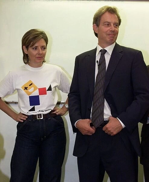 Free Maths Stuff For Schools Promotion September 1999 Tony Blair PM with Carol