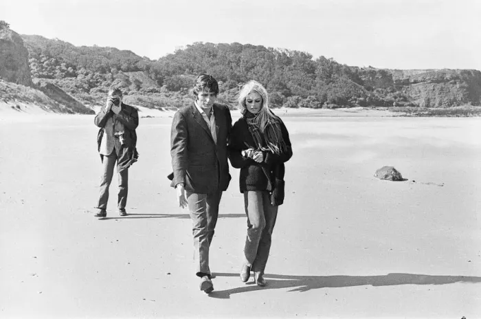 Framed Print : French actress Brigitte Bardot on location in Scotland during filming of her latest movie