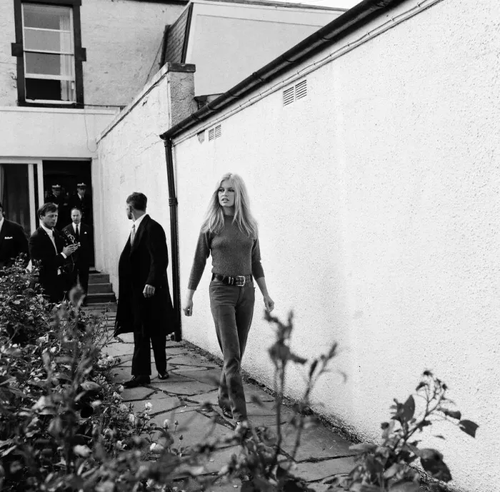Framed Print : French actress Brigitte Bardot on location in Scotland during filming of her latest movie
