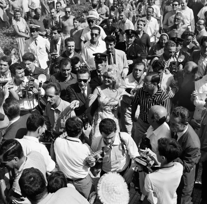 Framed Print : French actress Brigitte Bardot pictured attending the Venice Film festival Framed Print : French actress Brigitte Bardot pictured attending the Venice Film festival
