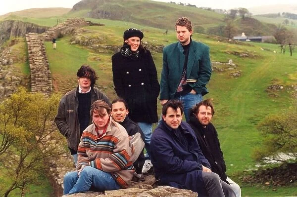 French folk group Douze Alsonso pictured at Walltown Crags on the Roman Wall in