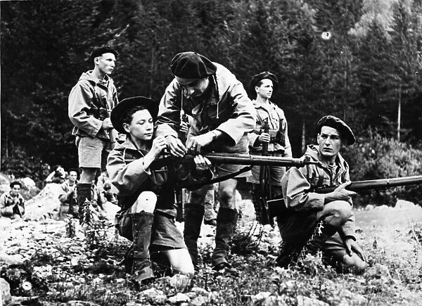 French Maquis guerillas in training. The Maquis were rural guerrilla bands