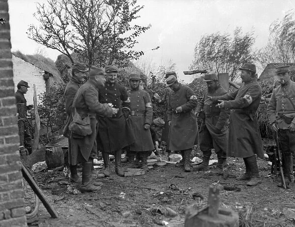 French Red Cross orderlies close to the front near Diksmuide during the Battle of
