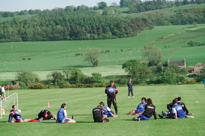 Framed Print : French Squad Training at Haydon Bridge High School in Northumberland, 9th June 1996