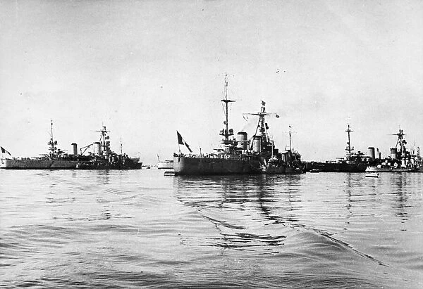 French warships at Alexandria; the cruisers Suffren, Duquesne and Tourbille. June 1943