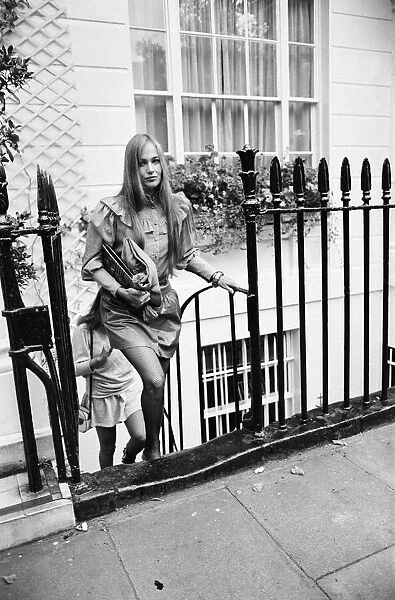 Friend of Koo Stark, pictured leaving her London Flat this evening