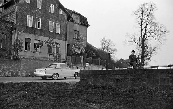 Frontier scenes at the East West Germany border. 17th April 1961